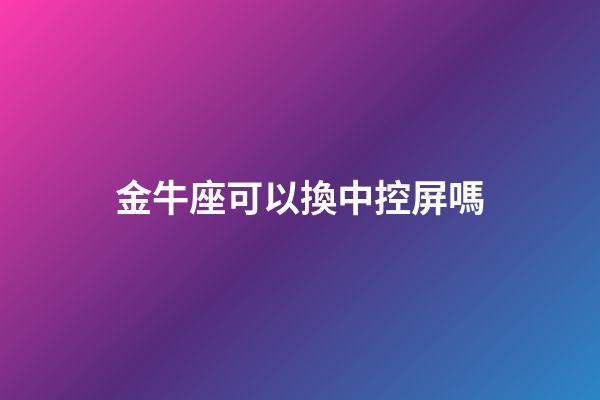 金牛座可以換中控屏嗎