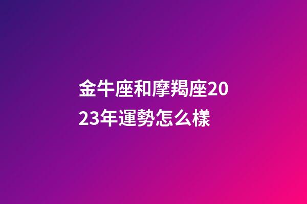 金牛座和摩羯座2023年運勢怎么樣-第1張-星座運勢-玄機派