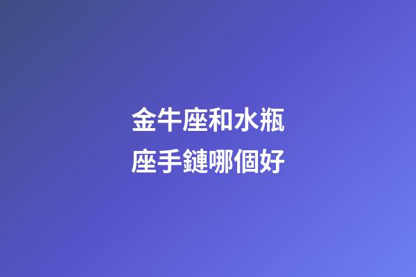 金牛座和水瓶座手鏈哪個好-第1張-星座運勢-玄機派