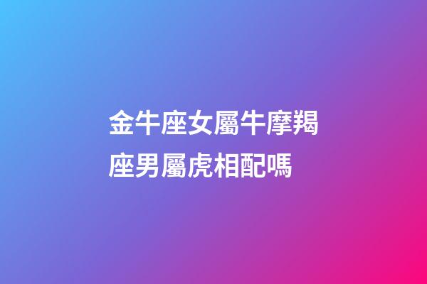 金牛座女屬牛摩羯座男屬虎相配嗎-第1張-星座運勢-玄機派