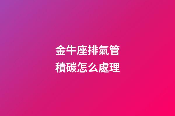 金牛座排氣管積碳怎么處理-第1張-星座運勢-玄機派