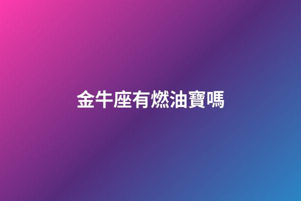 金牛座有燃油寶嗎