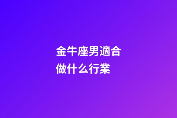 金牛座男適合做什么行業-第1張-星座運勢-玄機派