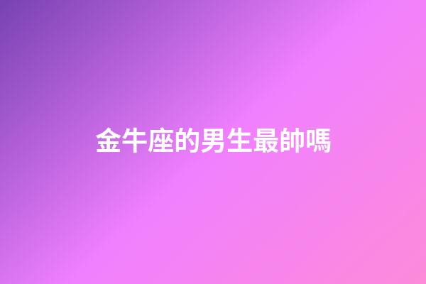 金牛座的男生最帥嗎-第1張-星座運勢-玄機派