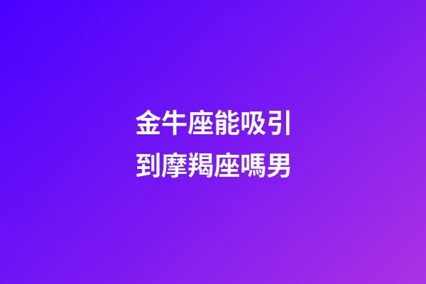 金牛座能吸引到摩羯座嗎男-第1張-星座運(yùn)勢(shì)-玄機(jī)派