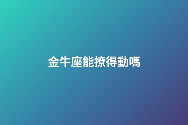 金牛座能撩得動嗎-第1張-星座運勢-玄機派
