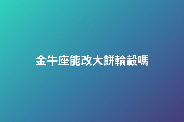 金牛座能改大餅輪轂嗎-第1張-星座運勢-玄機派