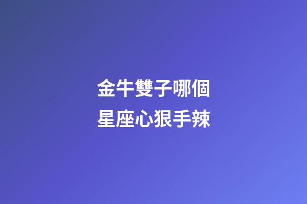 金牛雙子哪個星座心狠手辣-第1張-星座運勢-玄機派