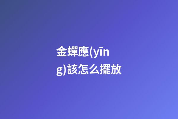 金蟬應(yīng)該怎么擺放