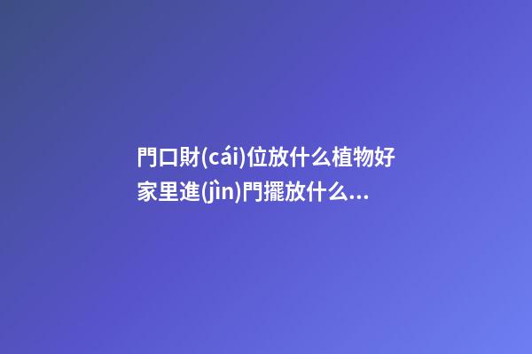 門口財(cái)位放什么植物好家里進(jìn)門擺放什么花草才能健康發(fā)財(cái)
