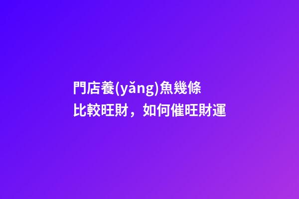 門店養(yǎng)魚幾條比較旺財，如何催旺財運