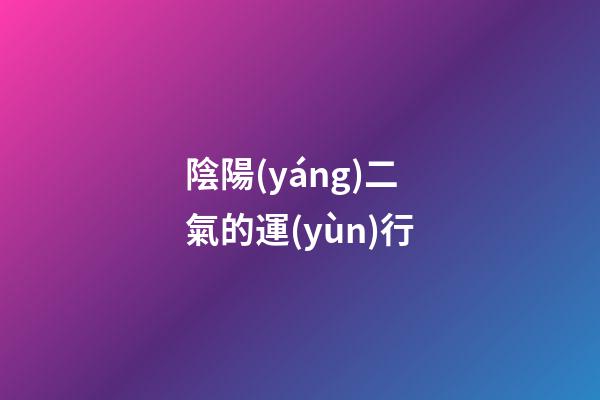 陰陽(yáng)二氣的運(yùn)行