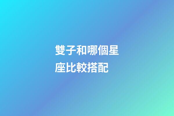 雙子和哪個星座比較搭配-第1張-星座運勢-玄機派