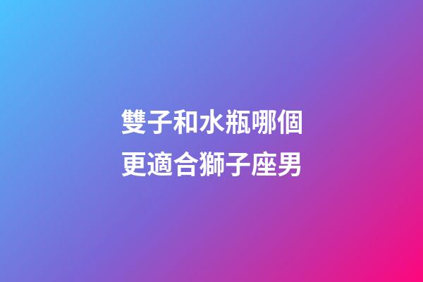 雙子和水瓶哪個更適合獅子座男-第1張-星座運勢-玄機派