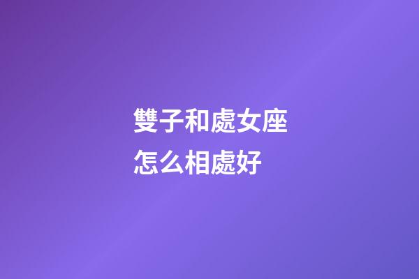 雙子和處女座怎么相處好-第1張-星座運勢-玄機派