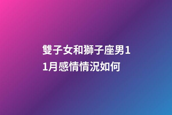 雙子女和獅子座男11月感情情況如何-第1張-星座運勢-玄機派