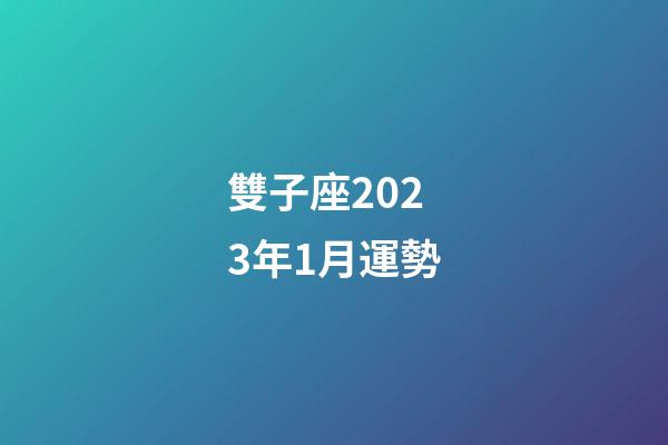 雙子座2023年1月運勢-第1張-星座運勢-玄機派