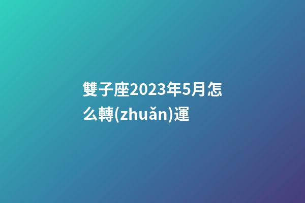 雙子座2023年5月怎么轉(zhuǎn)運-第1張-星座運勢-玄機派