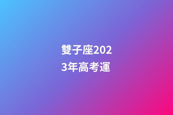雙子座2023年高考運-第1張-星座運勢-玄機派