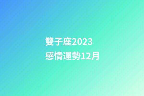 雙子座2023感情運勢12月-第1張-星座運勢-玄機派