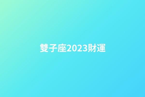 雙子座2023財運-第1張-星座運勢-玄機派