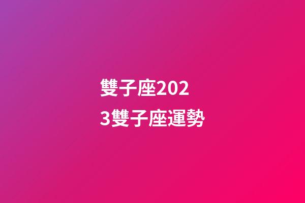 雙子座2023雙子座運勢-第1張-星座運勢-玄機派