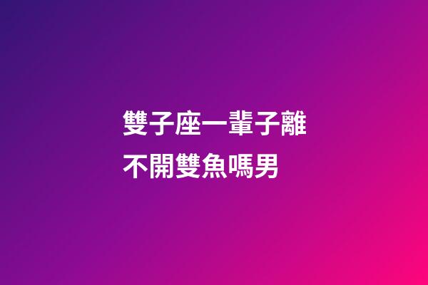 雙子座一輩子離不開雙魚嗎男-第1張-星座運勢-玄機派
