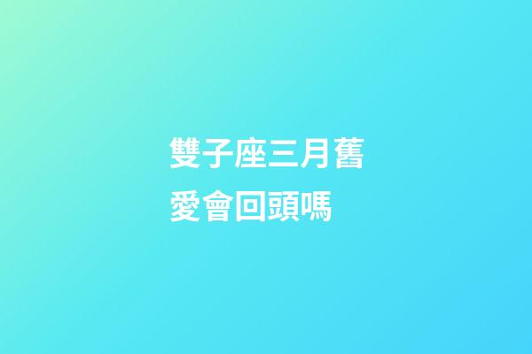 雙子座三月舊愛會回頭嗎-第1張-星座運勢-玄機派