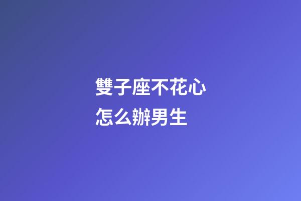 雙子座不花心怎么辦男生-第1張-星座運勢-玄機派