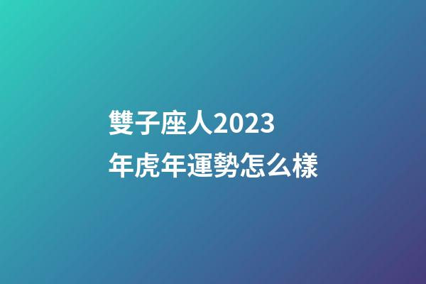 雙子座人2023年虎年運勢怎么樣-第1張-星座運勢-玄機派