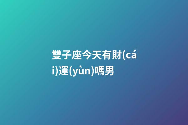 雙子座今天有財(cái)運(yùn)嗎男-第1張-星座運(yùn)勢-玄機(jī)派
