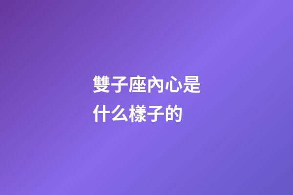 雙子座內心是什么樣子的-第1張-星座運勢-玄機派