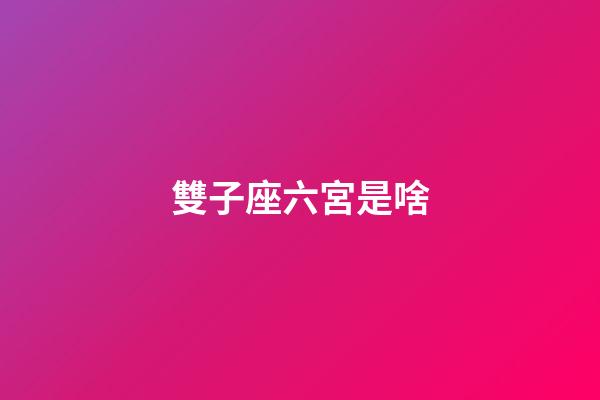 雙子座六宮是啥-第1張-星座運勢-玄機派