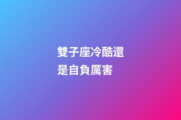 雙子座冷酷還是自負厲害-第1張-星座運勢-玄機派