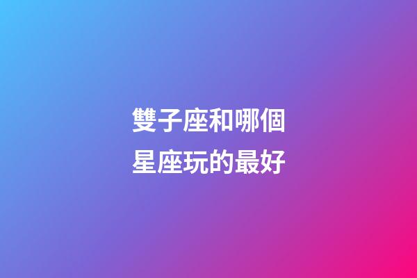 雙子座和哪個星座玩的最好-第1張-星座運勢-玄機派