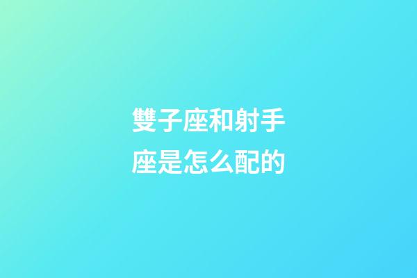 雙子座和射手座是怎么配的-第1張-星座運勢-玄機派