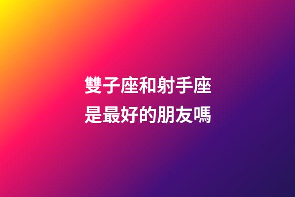 雙子座和射手座是最好的朋友嗎-第1張-星座運勢-玄機派