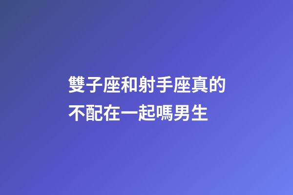 雙子座和射手座真的不配在一起嗎男生-第1張-星座運勢-玄機派