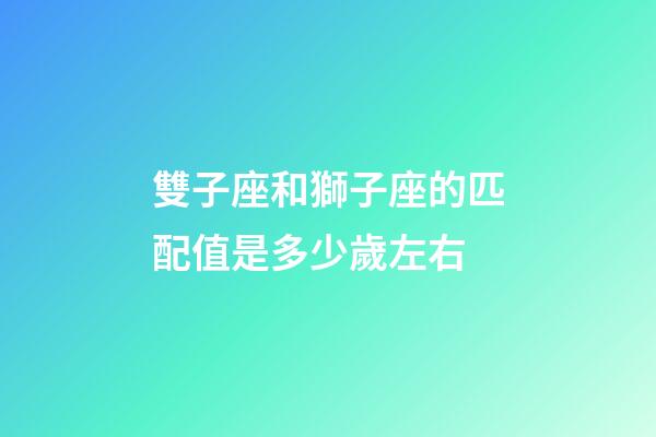 雙子座和獅子座的匹配值是多少歲左右-第1張-星座運勢-玄機派