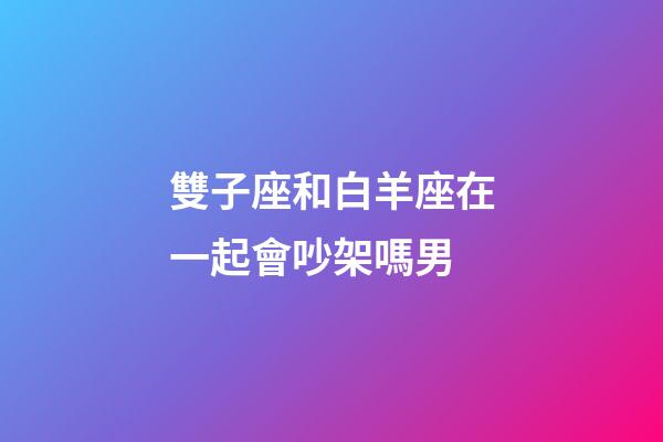 雙子座和白羊座在一起會吵架嗎男-第1張-星座運勢-玄機派
