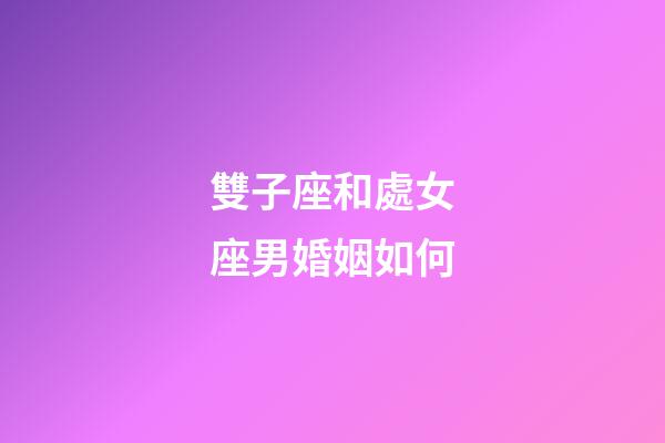 雙子座和處女座男婚姻如何-第1張-星座運勢-玄機派