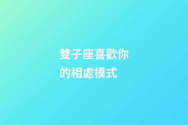 雙子座喜歡你的相處模式-第1張-星座運勢-玄機派