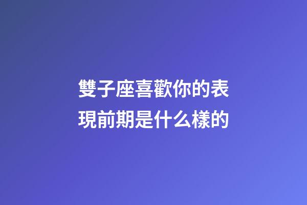 雙子座喜歡你的表現前期是什么樣的-第1張-星座運勢-玄機派