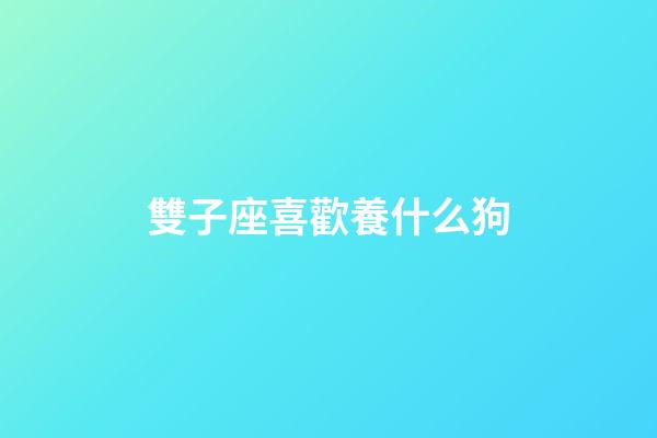 雙子座喜歡養什么狗-第1張-星座運勢-玄機派