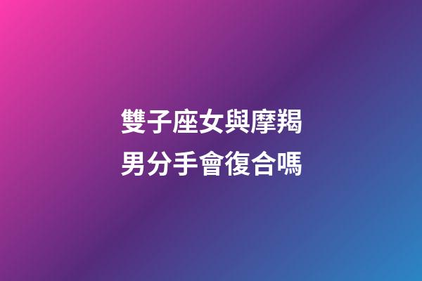 雙子座女與摩羯男分手會復合嗎-第1張-星座運勢-玄機派