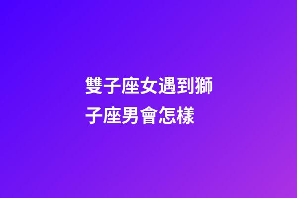 雙子座女遇到獅子座男會怎樣-第1張-星座運勢-玄機派