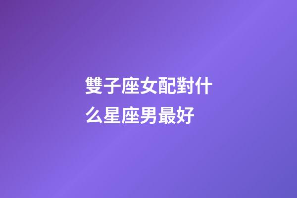 雙子座女配對什么星座男最好-第1張-星座運勢-玄機派