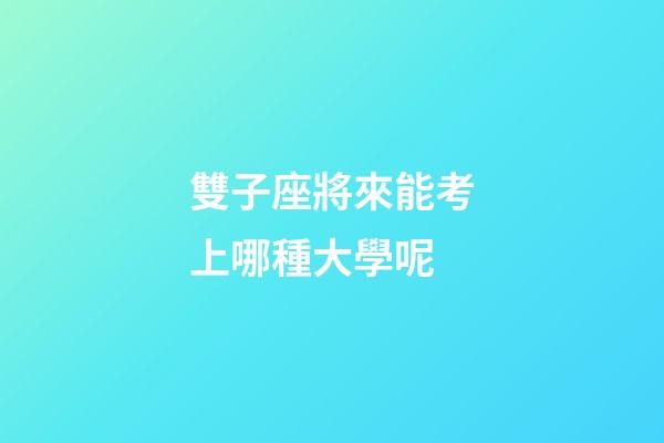 雙子座將來能考上哪種大學呢-第1張-星座運勢-玄機派