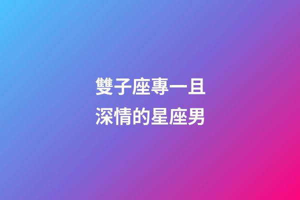 雙子座專一且深情的星座男-第1張-星座運勢-玄機派