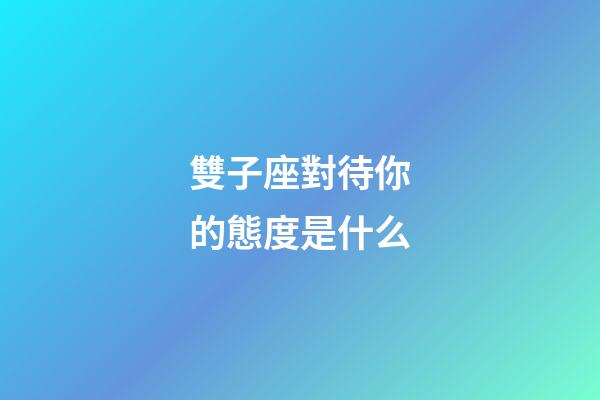 雙子座對待你的態度是什么-第1張-星座運勢-玄機派